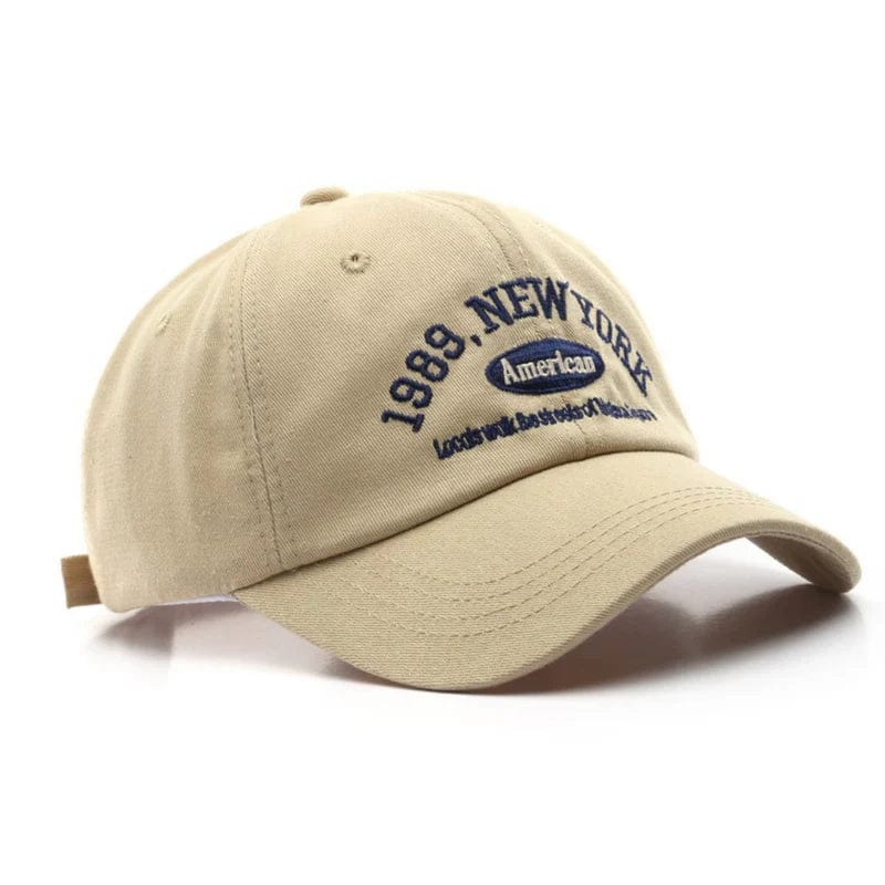 Casquette Old Money New York - 100% Coton Beige