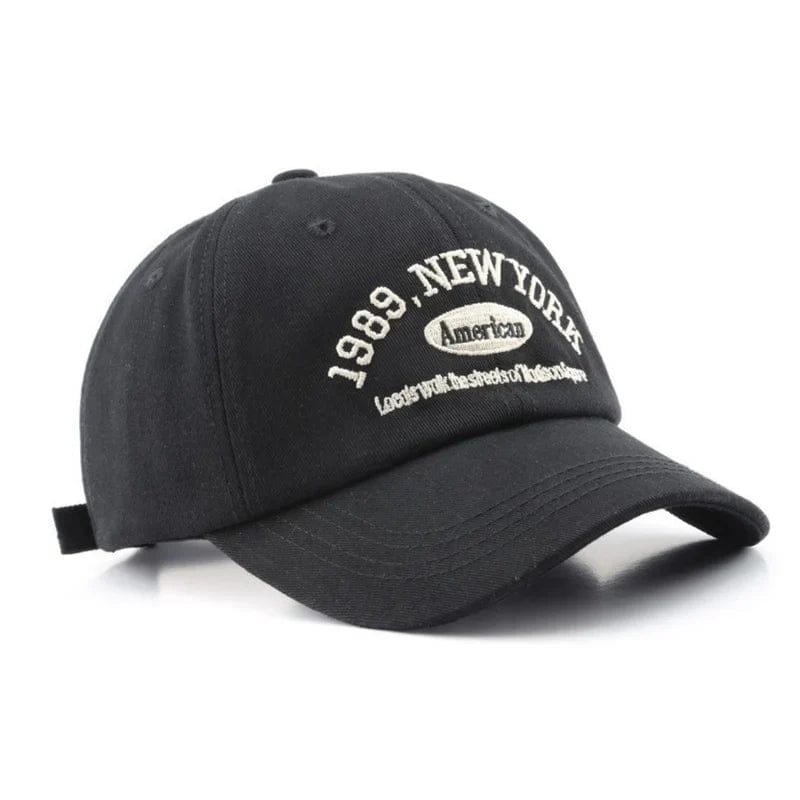 Casquette Old Money New York - 100% Coton Noir