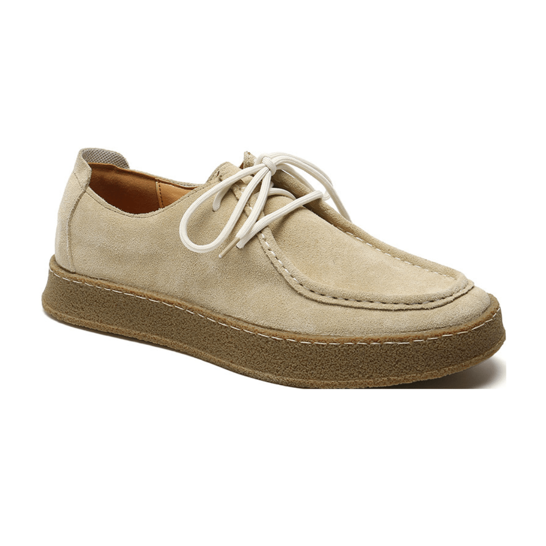 Chaussures de Ville en Suede "Old Money" de Luxe Beige / EU 38 / UK 5 / US 5.5