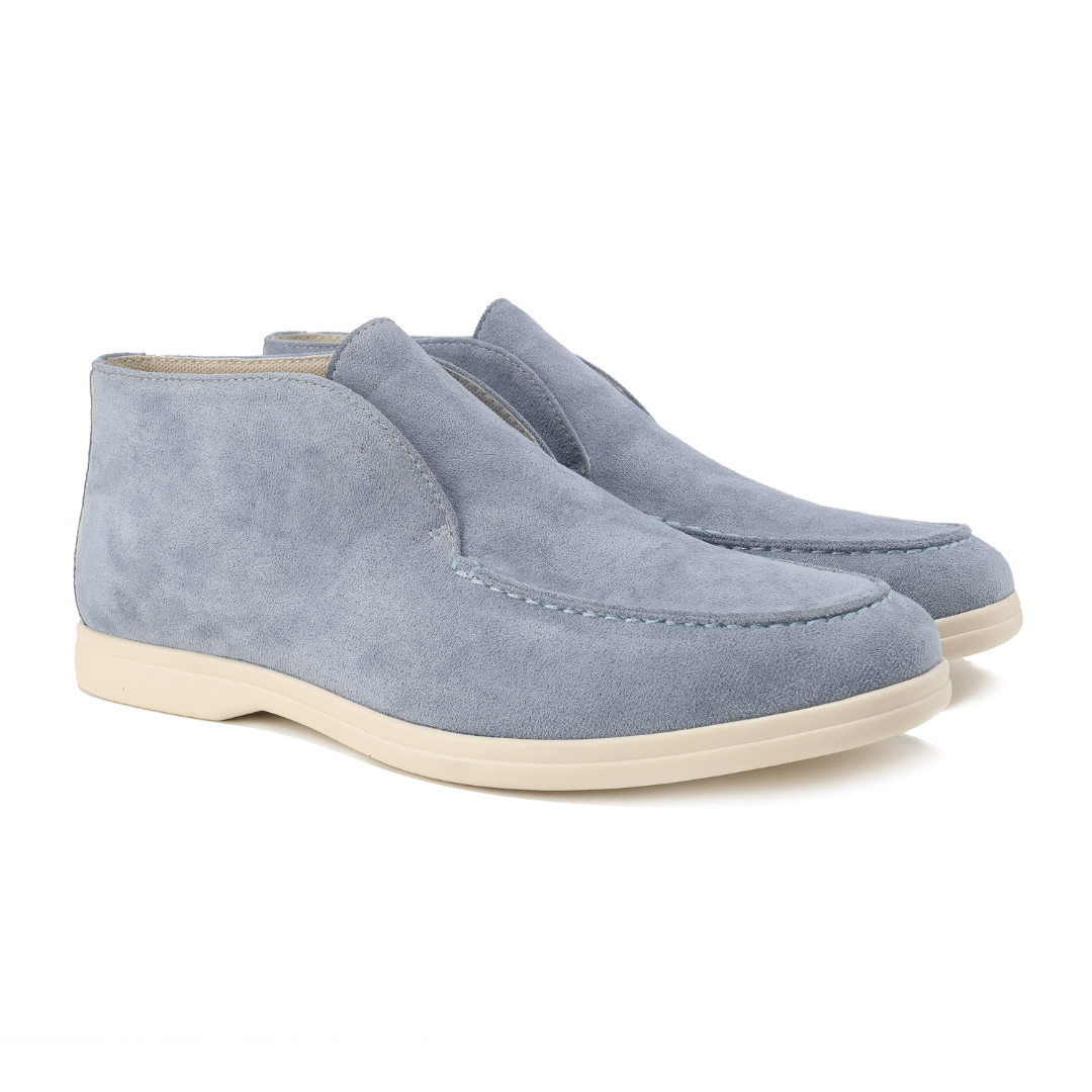 **Chaussures Old Money en Suede Haute de Luxe** Fog Blue / EU 39 / US 6 / UK 5