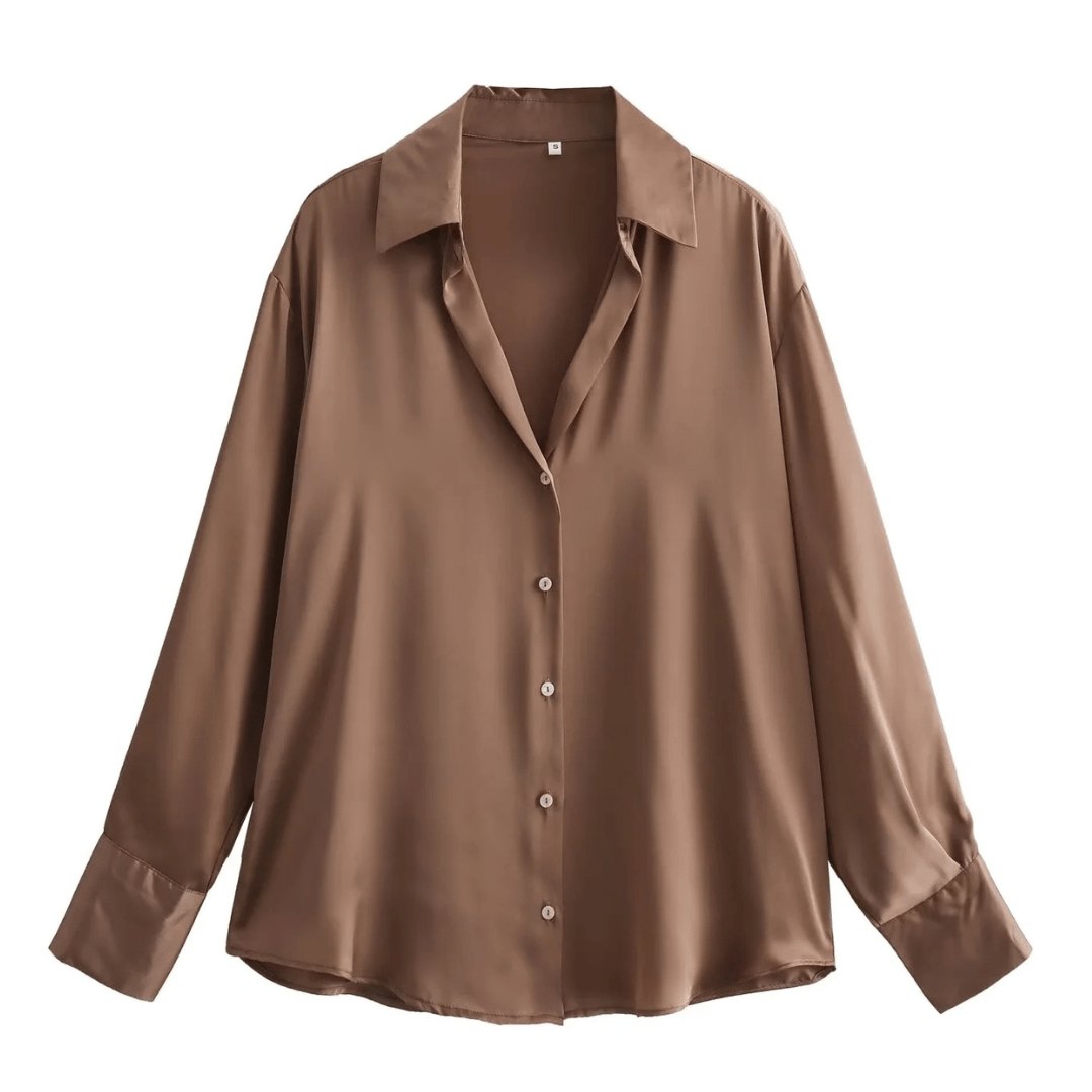 **Chemise Chic Classique Old Money** Sandy Brown / XS