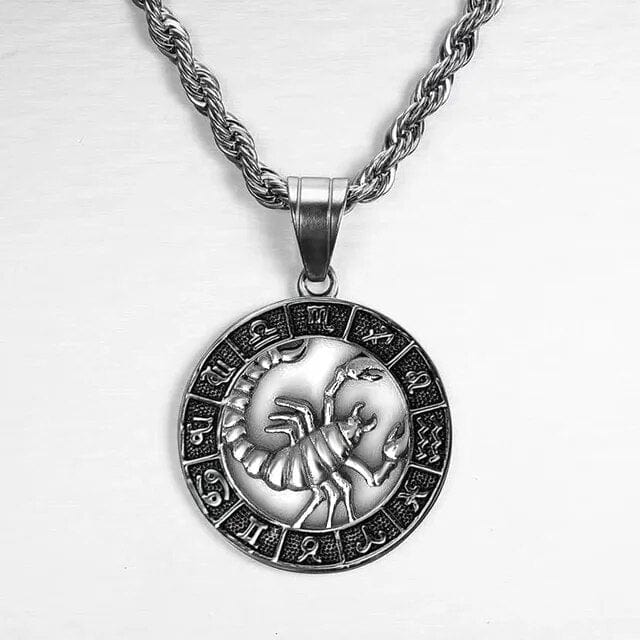 Collier de Signe du Zodiaque Argent - Old Money Scorpio 0