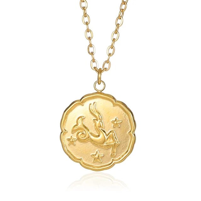 Collier Old Money en Or - Signe du Zodiaque Aries