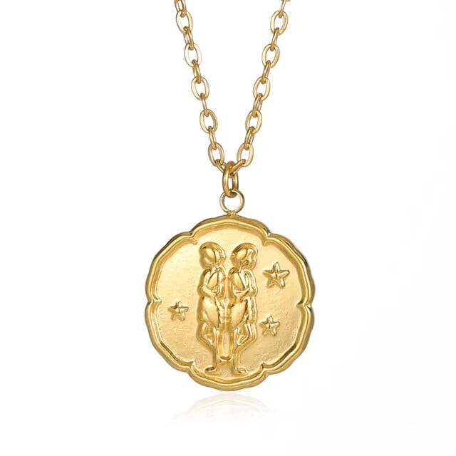 Collier Old Money en Or - Signe du Zodiaque Gemini