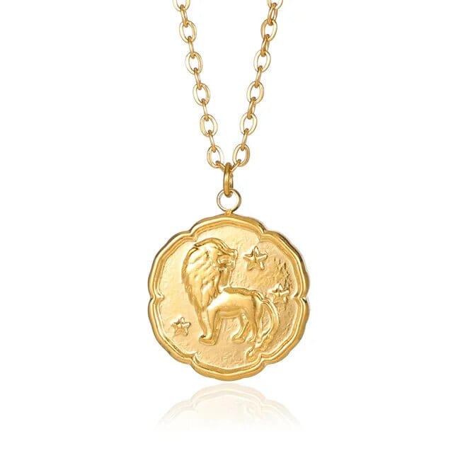 Collier Old Money en Or - Signe du Zodiaque Leo