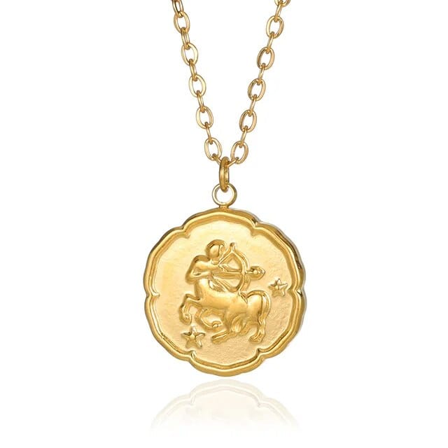 Collier Old Money en Or - Signe du Zodiaque Sagittarius