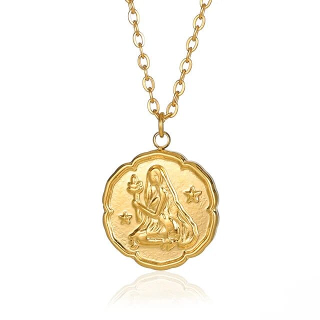 Collier Old Money en Or - Signe du Zodiaque Virgo