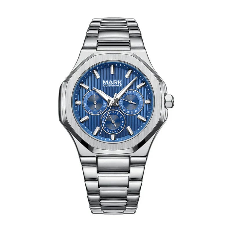 **Montre en Acier Inoxydable "Old Money" (Imperméable)** Blue