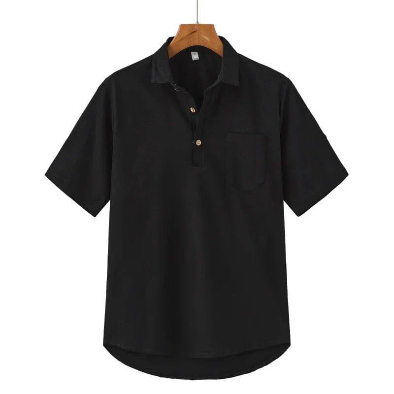 **Old Money Casablanca - Polo en Lin** Black / S