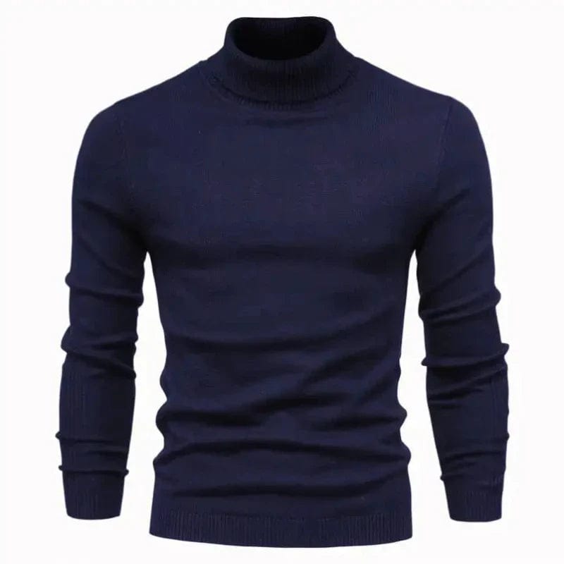 **Old Money Gstaad Wool Turtleneck - Luxe pour l'Homme Moderne** Marine Blue / S