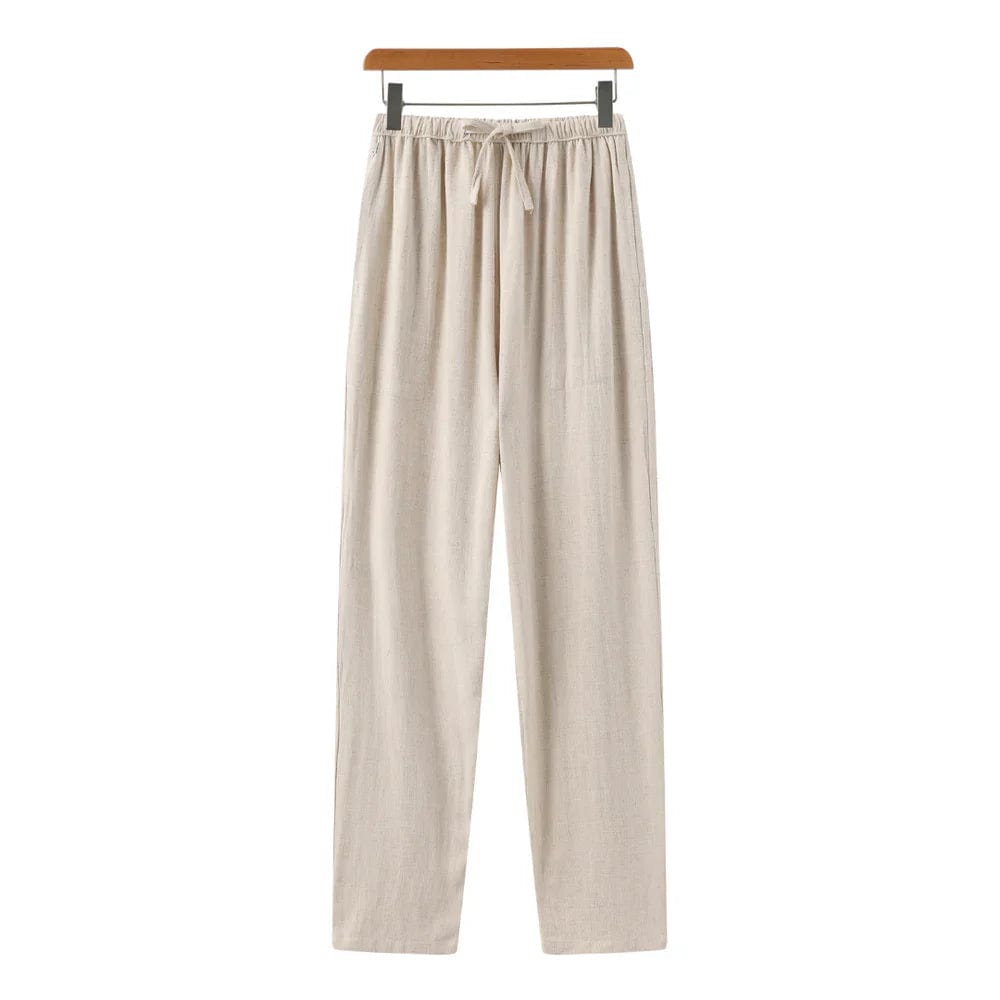 **Old Money Marrakech - Pantalon Linen Slim Fit** Beige / S