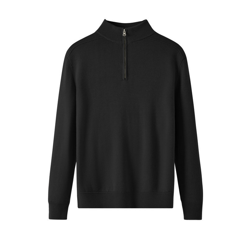 **Old Money Premium 100% Wool Zip Up** Black / S