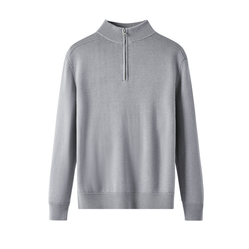 **Old Money Premium 100% Wool Zip Up** Gray / S