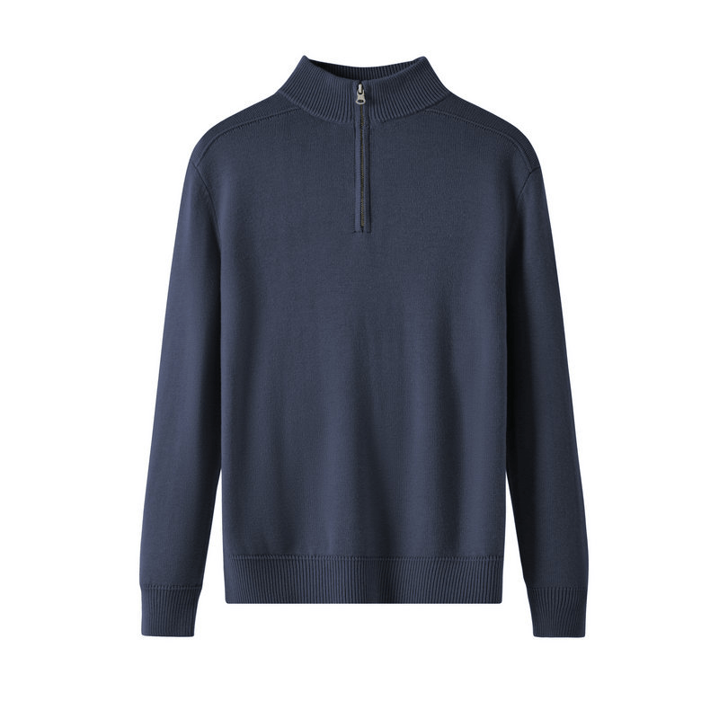 **Old Money Premium 100% Wool Zip Up** Navy / S