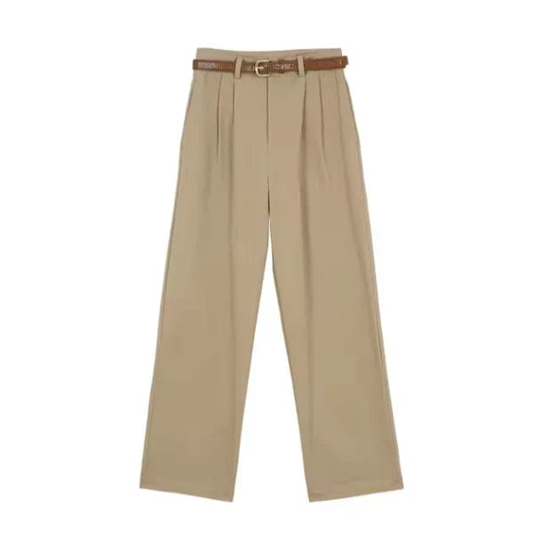 **Pantalon Capri Old Money - Élégance Estivale** Khaki / S