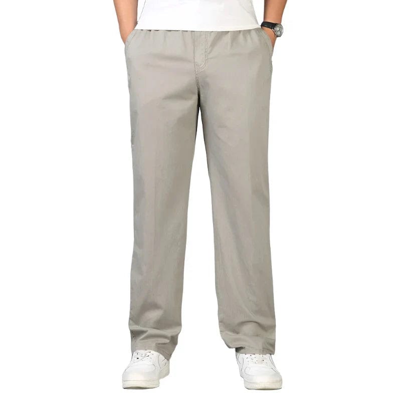 **Pantalon Capri Old Money en Coton** S / Light Gray 0