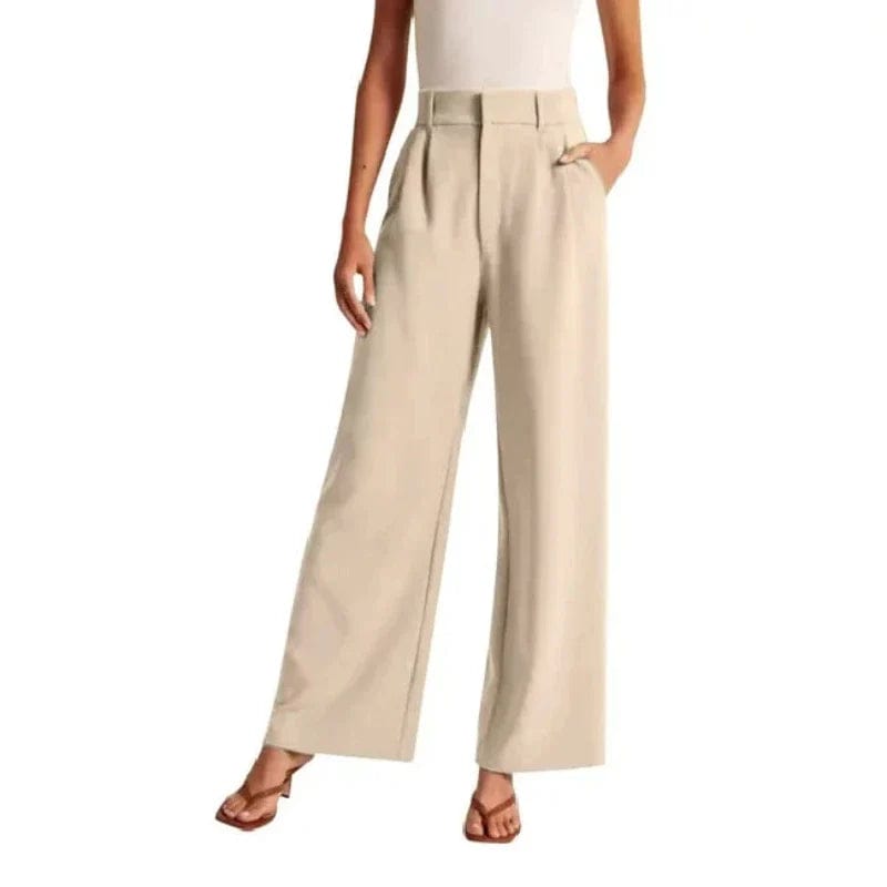 **Pantalon Large Jambe Old Money Serena** Beige / S