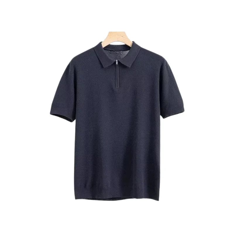 **Polo Old Money Marbella à Fermeture Éclair** Navy Blue / S